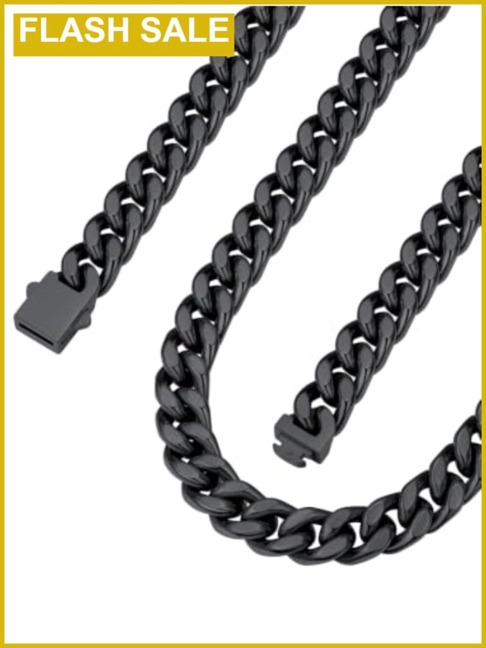 Stainless Steel Cuban Link Chain Necklace 5mm 20 Inch Miami Curb for Men